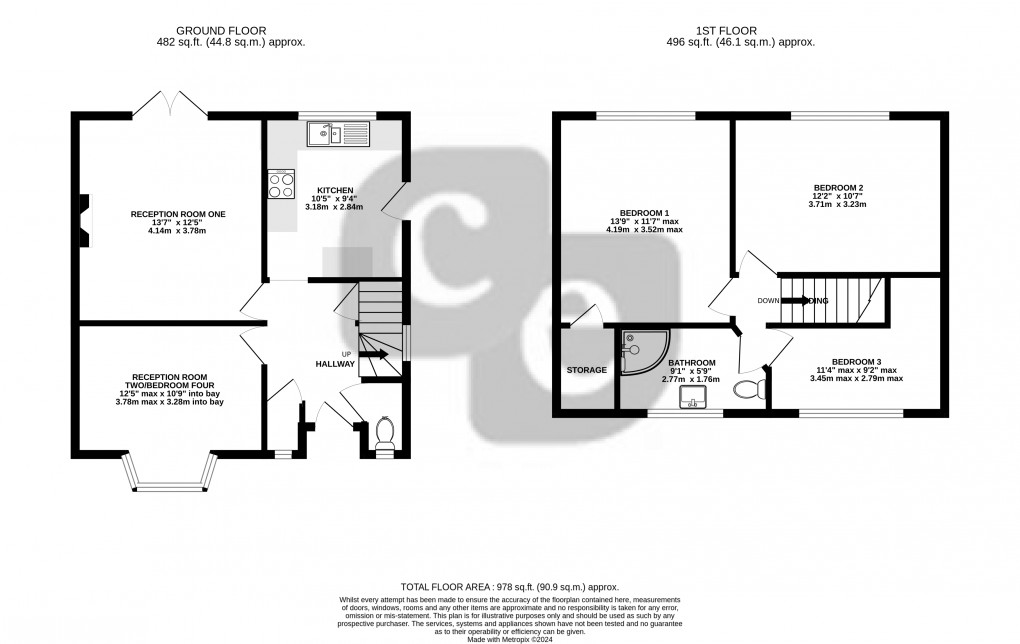 Floorplan for Coteford Close, Pinner, Greater London