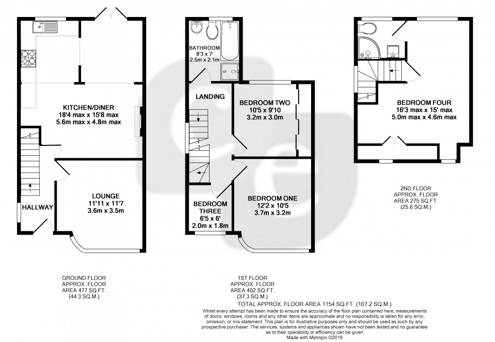 Floorplan for Rayners Lane, HARROW, Middlesex