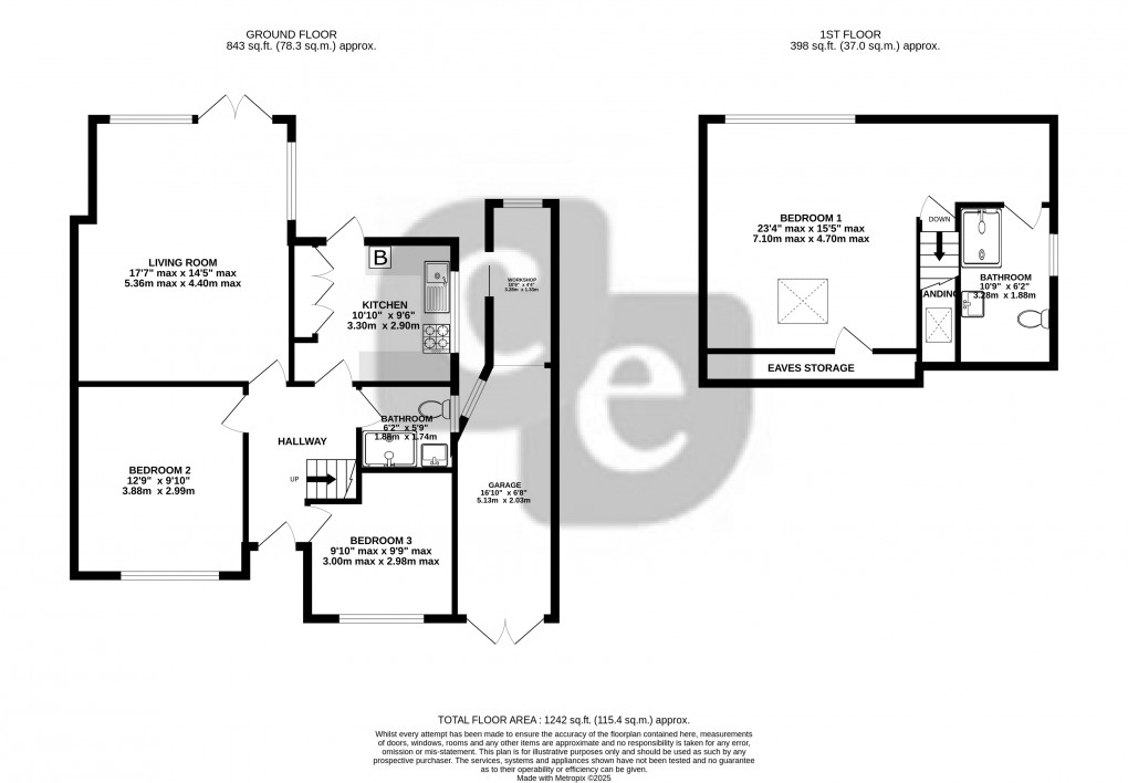 Floorplan for Lyndhurst Gardens, Pinner, Greater London