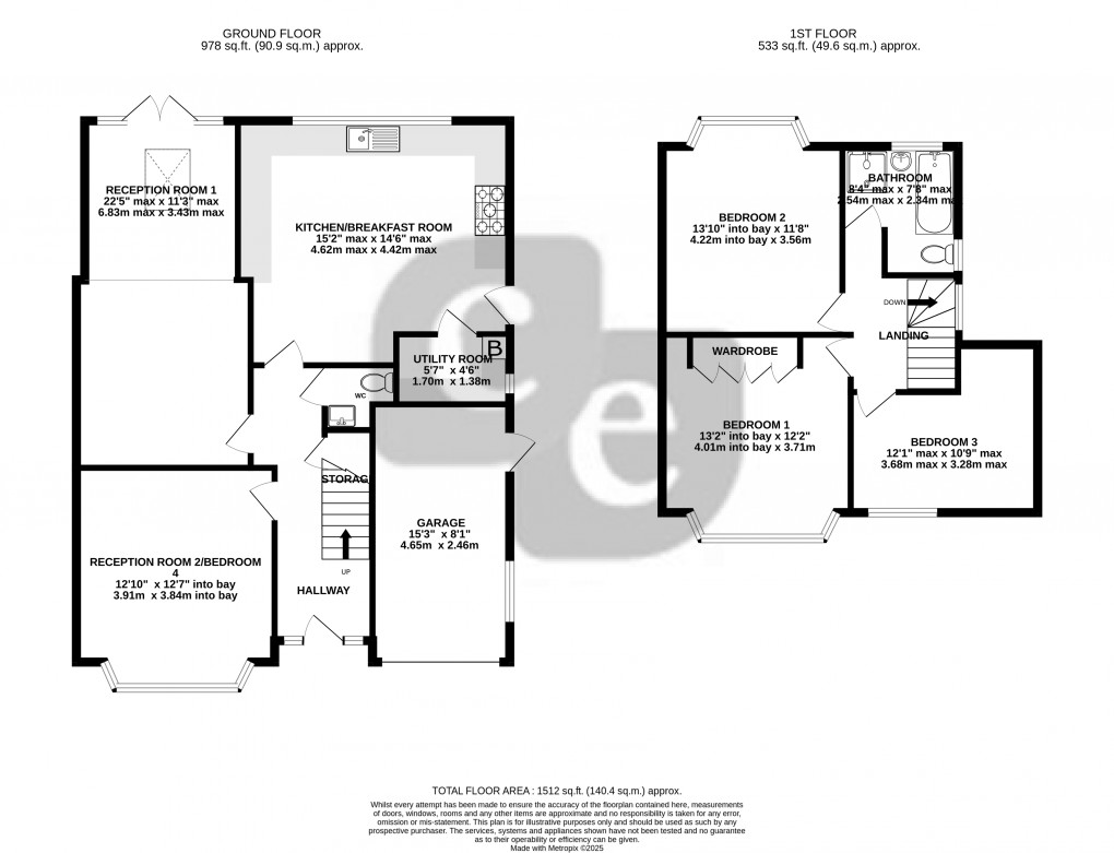 Floorplan for Furness Road, Harrow, Greater London