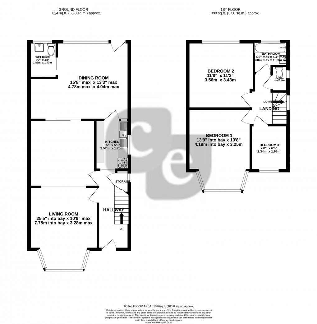 Floorplan for Monks Park, Wembley, Greater London