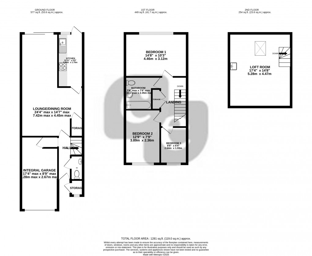 Floorplan for Nibthwaite Road, Harrow, Greater London
