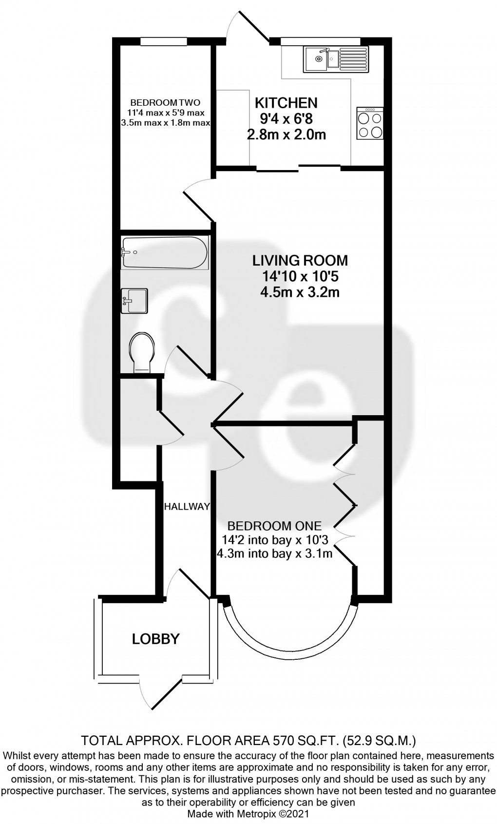 Floorplan for Oxleay Road, Harrow, Greater London