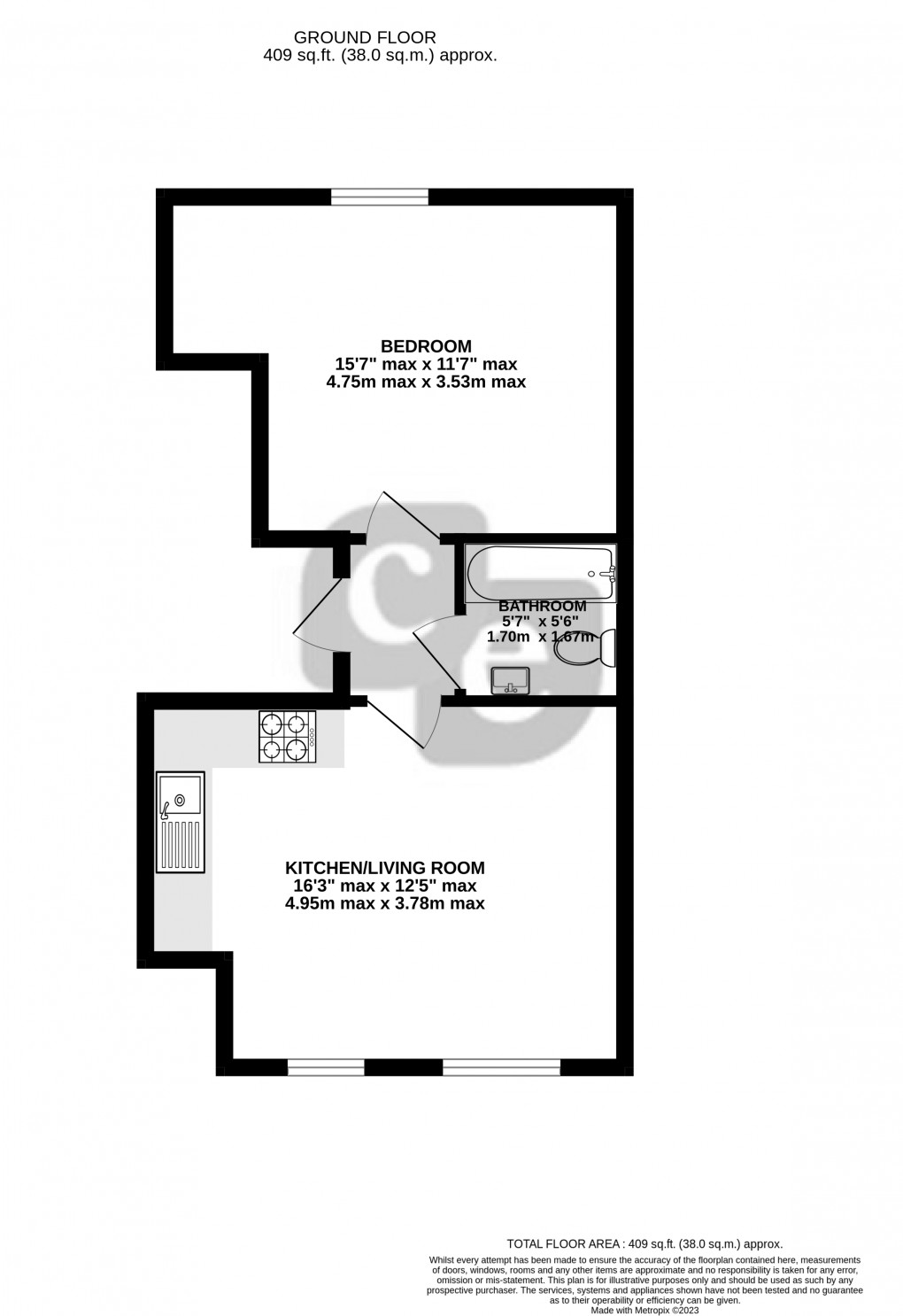 Floorplan for Hindes Road, Harrow, Greater London