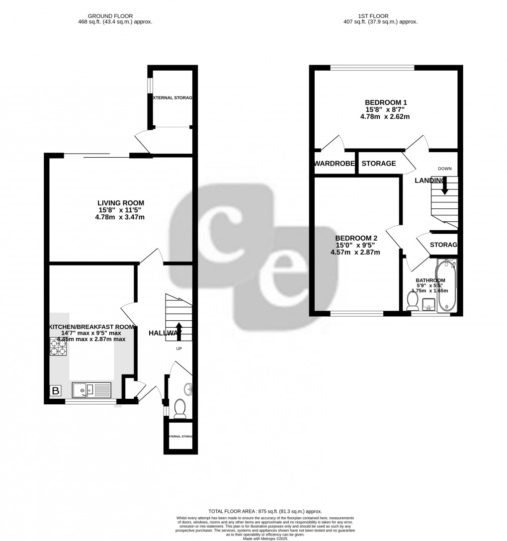 Floorplan for Bedser Drive, Greenford, Greater London