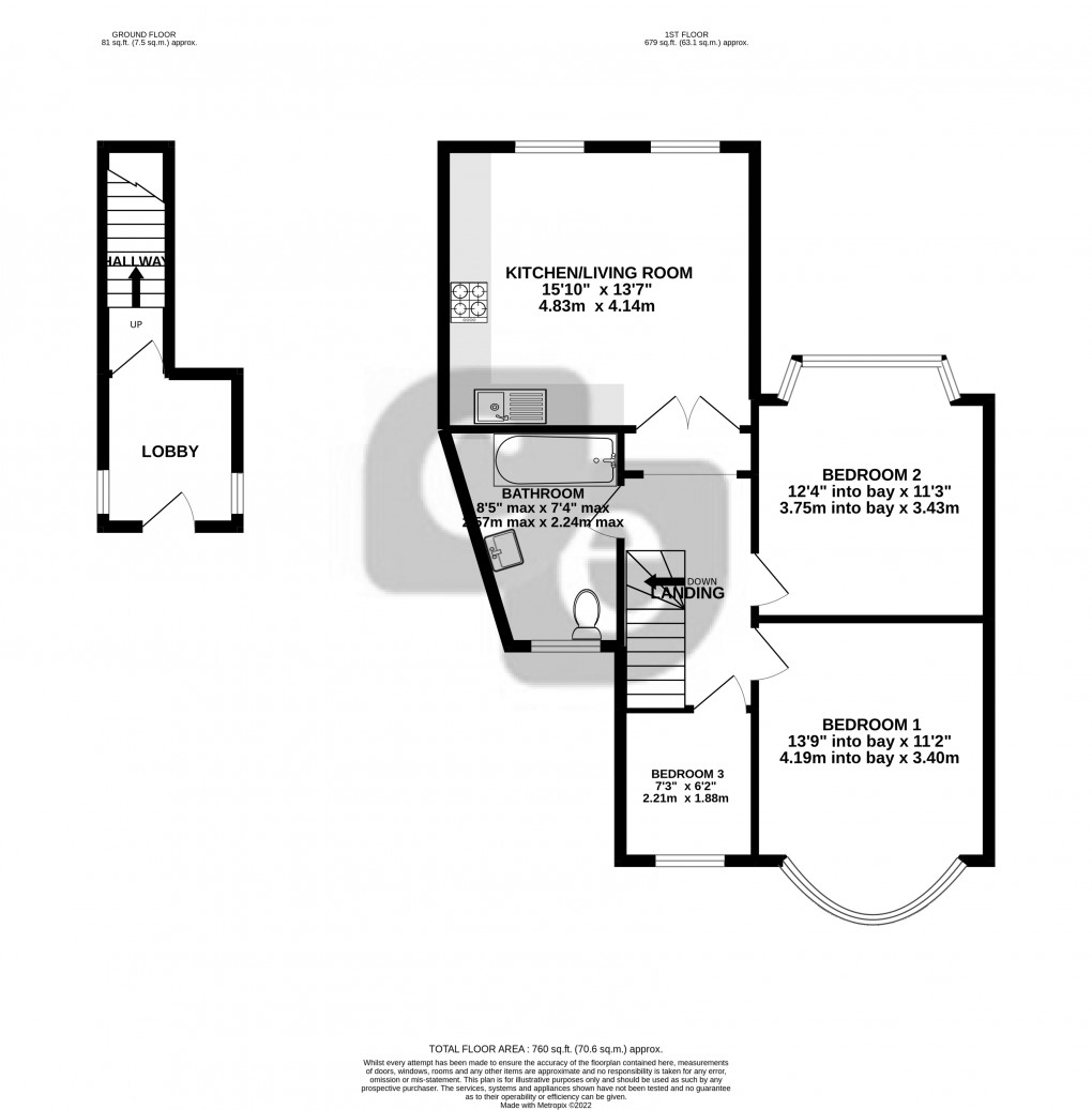 Floorplan for Hillside Crescent, Harrow, Greater London