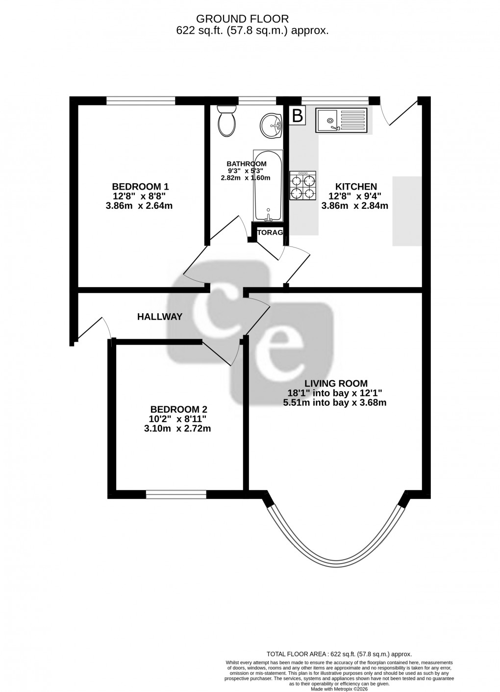 Floorplan for Alexandra Avenue, HARROW, Middlesex