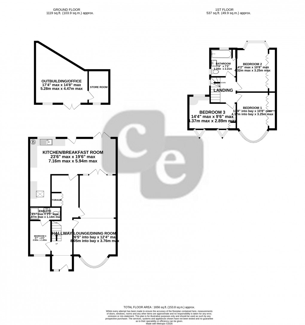 Floorplan for Worple Way, HARROW, Middlesex