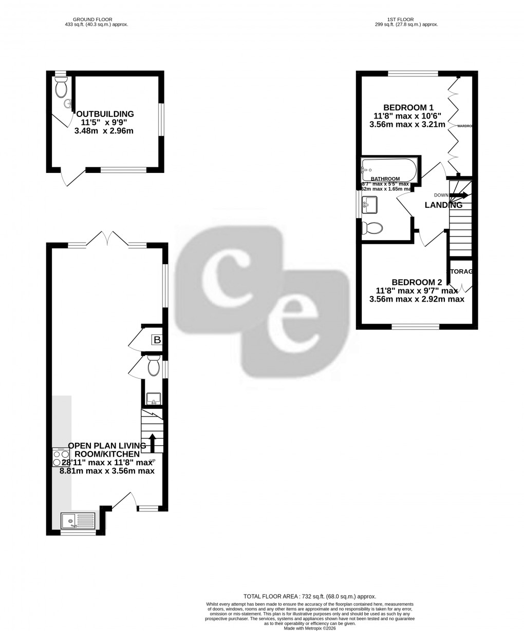 Floorplan for Kenerne Drive, Barnet, Hertfordshire