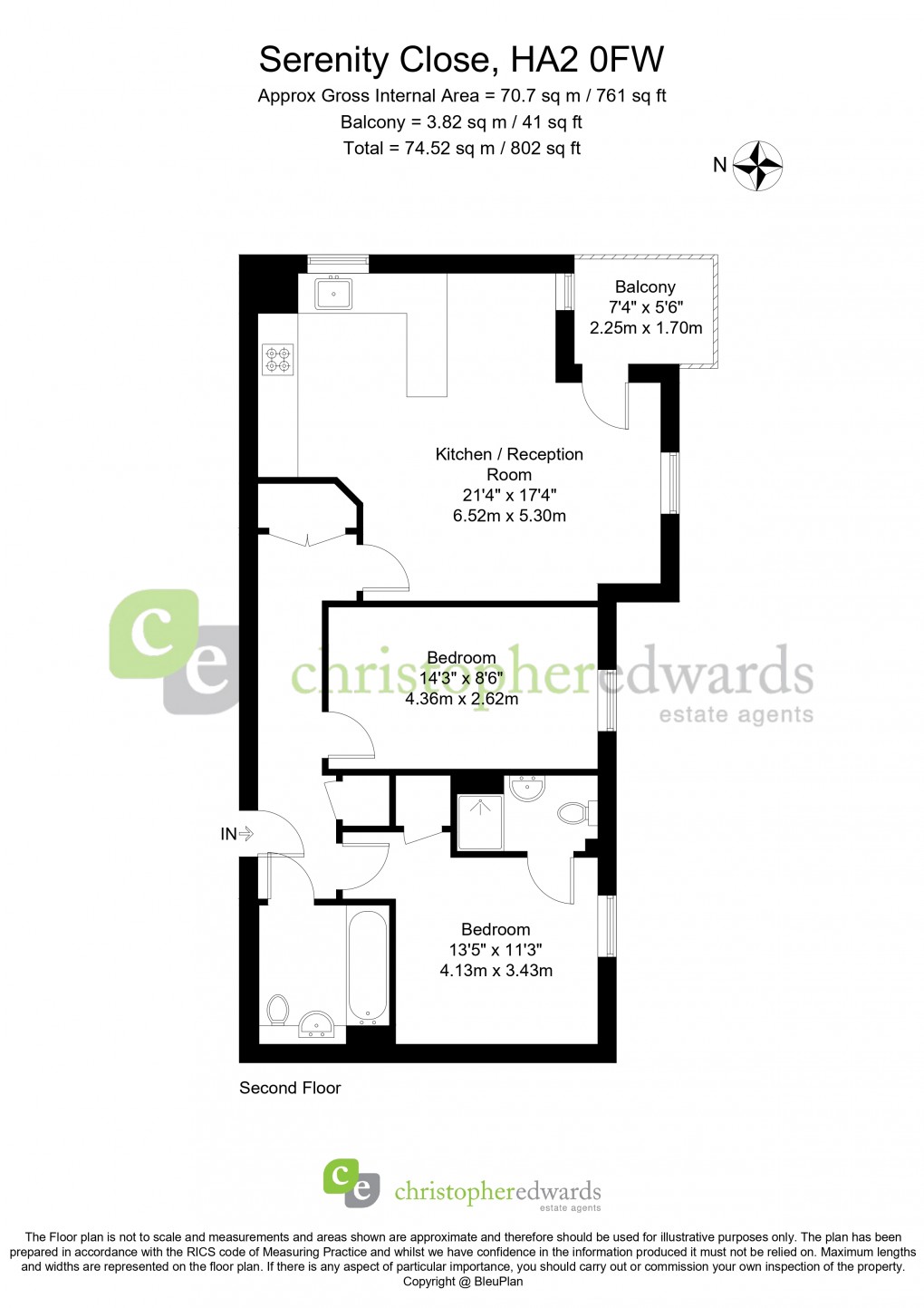 Floorplan for Serenity Close, Harrow, Greater London