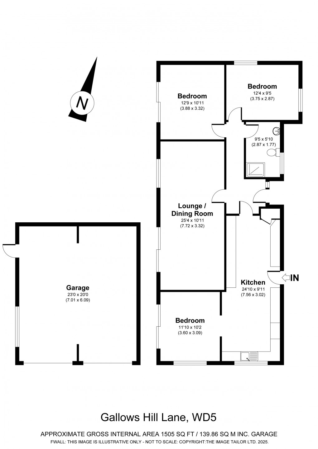Floorplan for Gallows Hill Lane, Abbots Langley, Hertfordshire