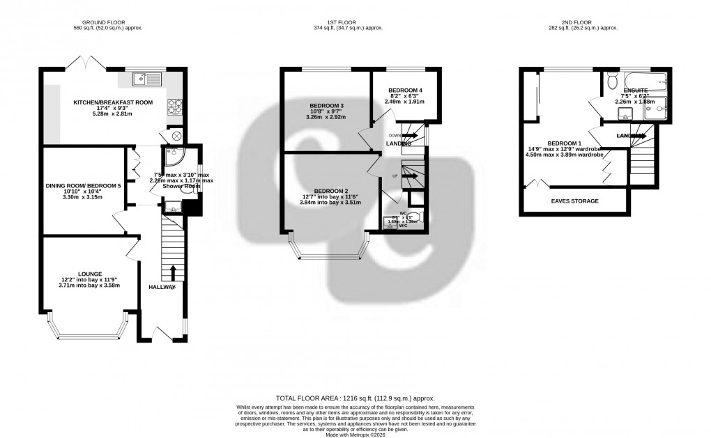 Floorplan for Bridgewater Gardens, Edgware, Greater London