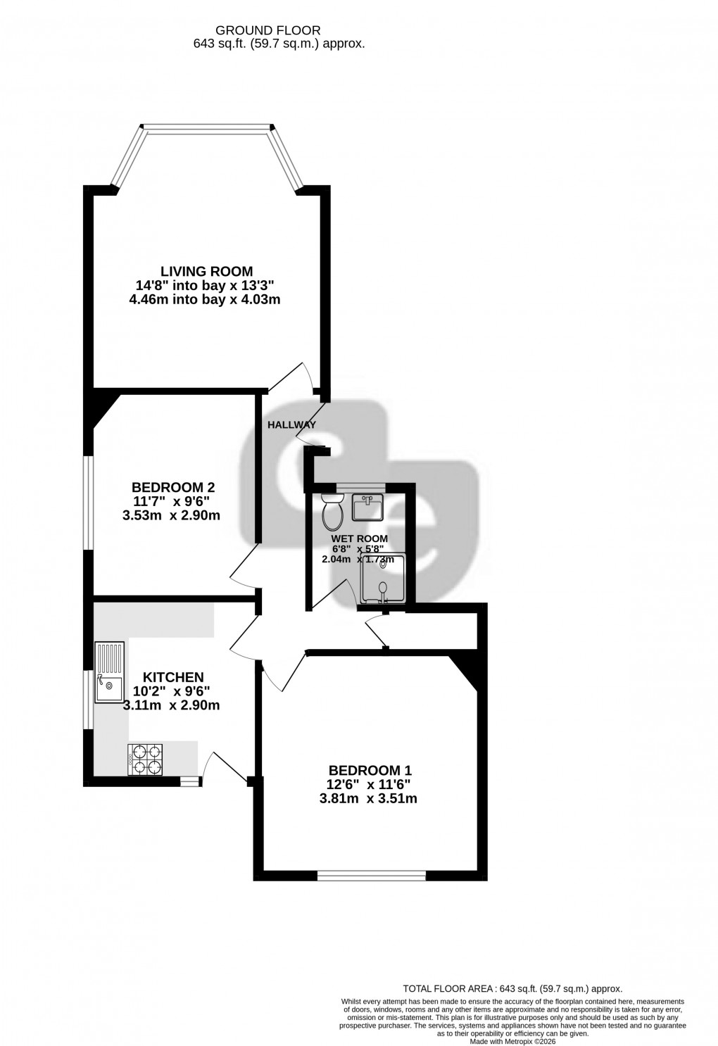 Floorplan for Wellington Road, Pinner, Greater London